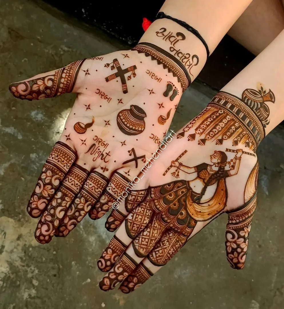 Navratri mehndi design 