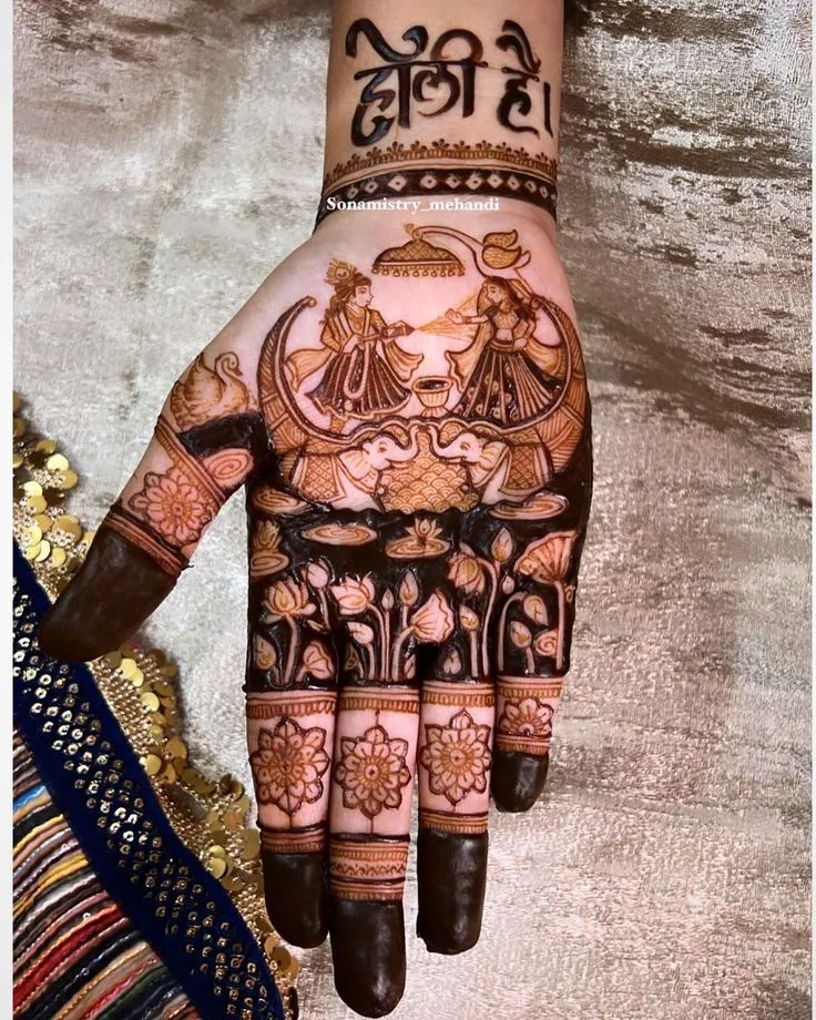 holi mehndi design