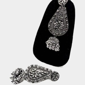 Fancy Stylish Silver Oxidised  Ghungroo Charm Earring | Women Alloy Earring