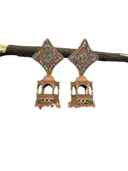 Traditional Bollywood Ethnic Fashion Jhumki Earrings For Women - Image 5