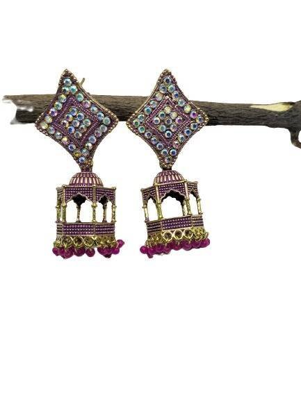 Traditional Bollywood Ethnic Fashion Jhumki Earrings For Women - Image 3