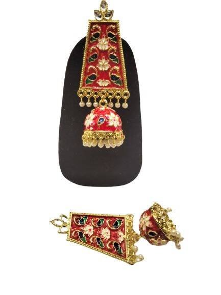 Peacock Inspired Gold Plated Oxidized Alloy Jhumki Earring For Women - Image 7