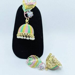 Multicolor Peacock Design Jhumka Earring For Women